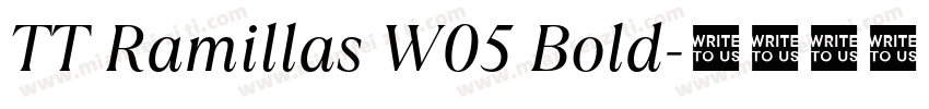 TT Ramillas W05 Bold字体转换